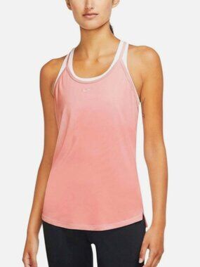 Nike Dri-FIT One Elastika Women's Standard Fit Tank Top (Pink) Size 2XL